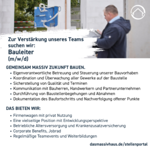 Stellenanzeige Bauleiter